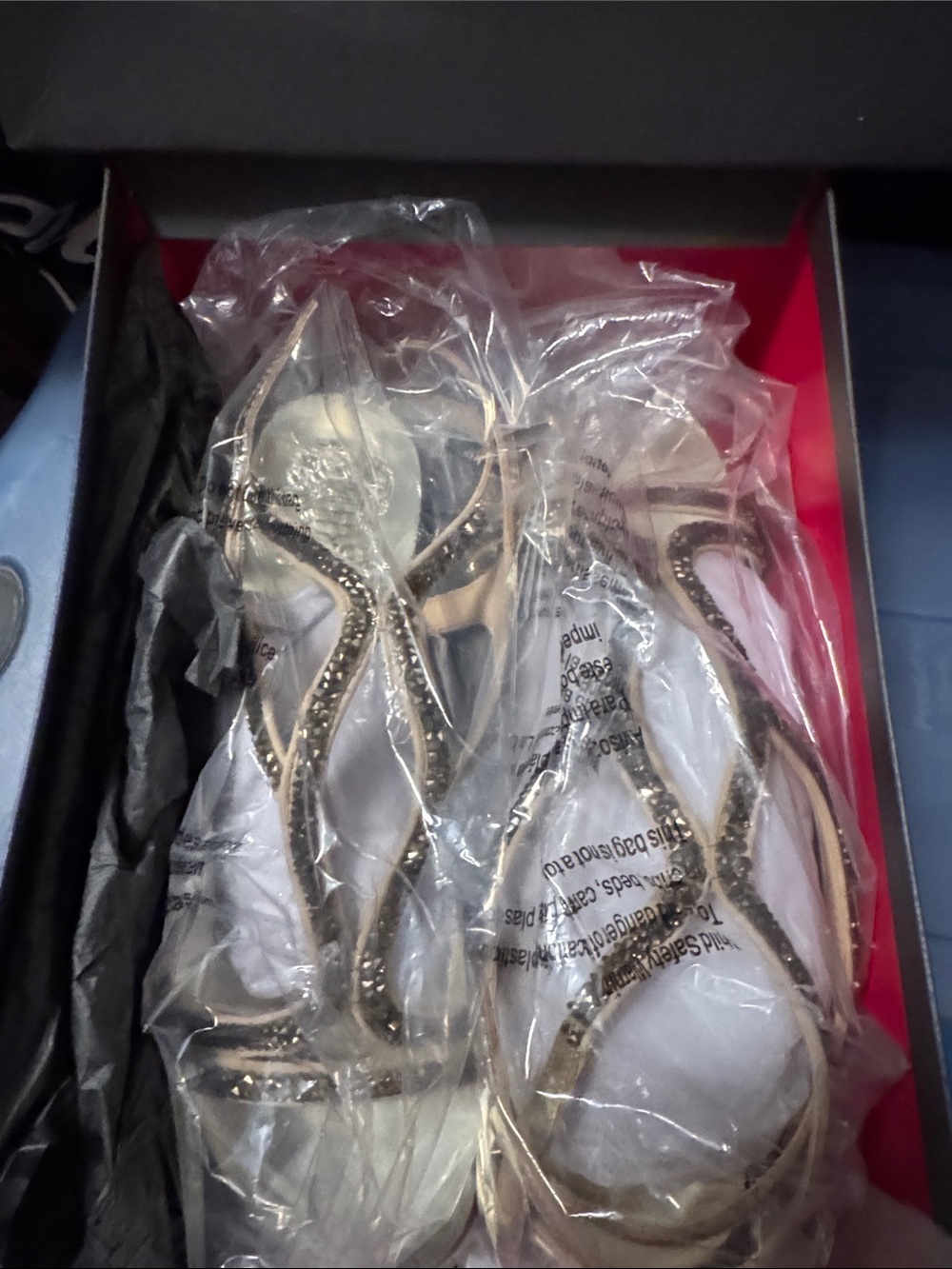 Vince Camuto Gold Strappy Beaded Sandals